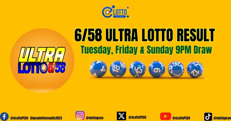 6/58 Ultra Lotto Result